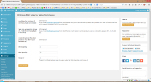 Orbisius Min Max for WooCommerce Settings