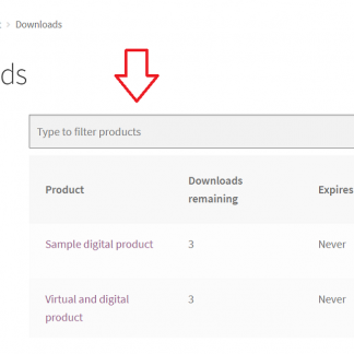 Orbisius Downloads Filter for WooCommerce Search Box