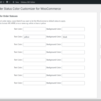 Orbisius Order Status Color Customizer for WooCommerce