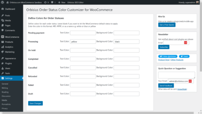 Orbisius Order Status Color Customizer for WooCommerce