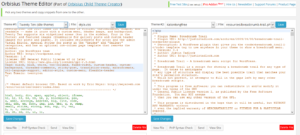 orbisius child theme creator pro improved editors